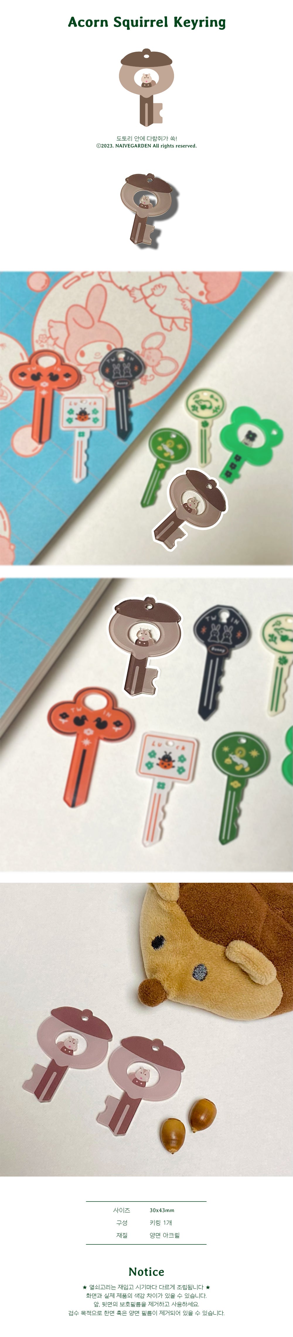 Inside Object Korean Character Keyring - Keyring