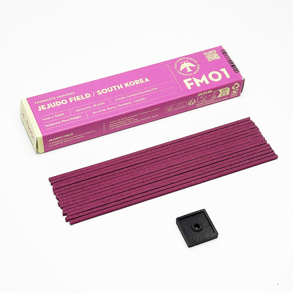 Nippon Kodo FRAGRANCE MEMORIES - FM 01 Jejudo Field / South Korea 15 sticks (Peony, Gardenia, Camellia)