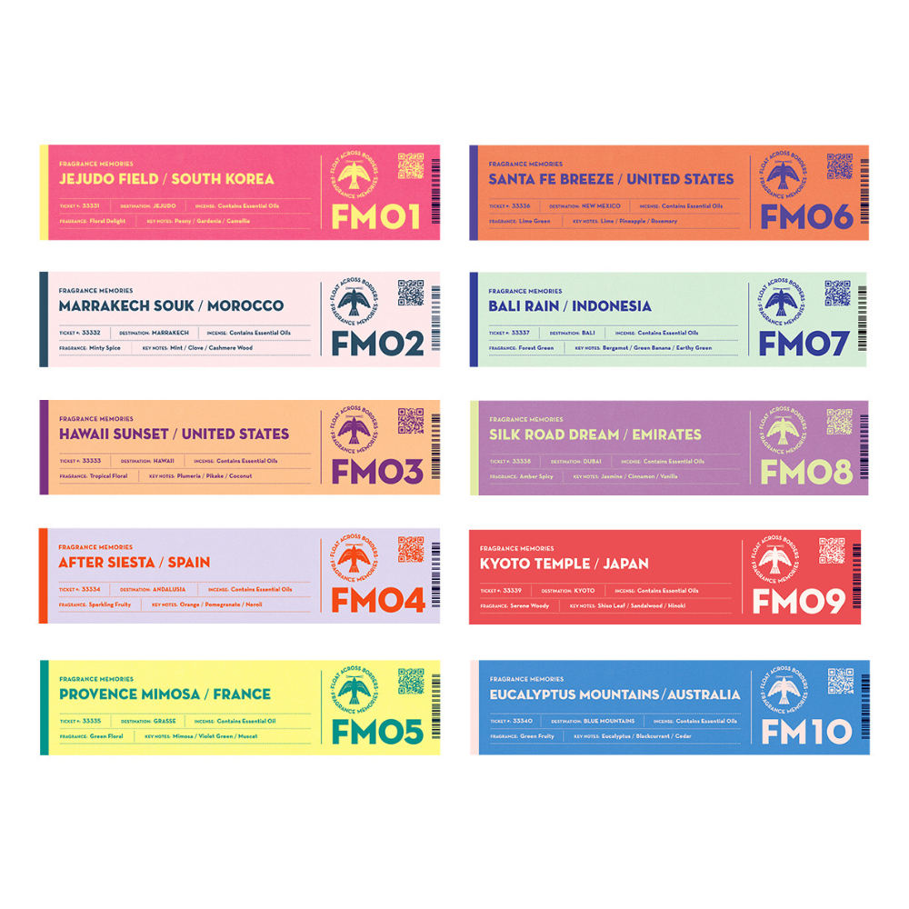 Nippon Kodo FRAGRANCE MEMORIES - Assortment of 10 Fragrances