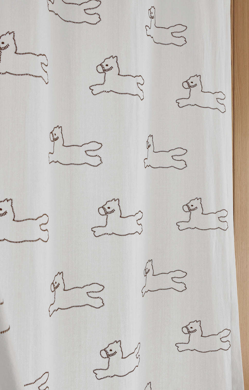 Kitty Bunny Pony Happy Pony Embroidery Curtain