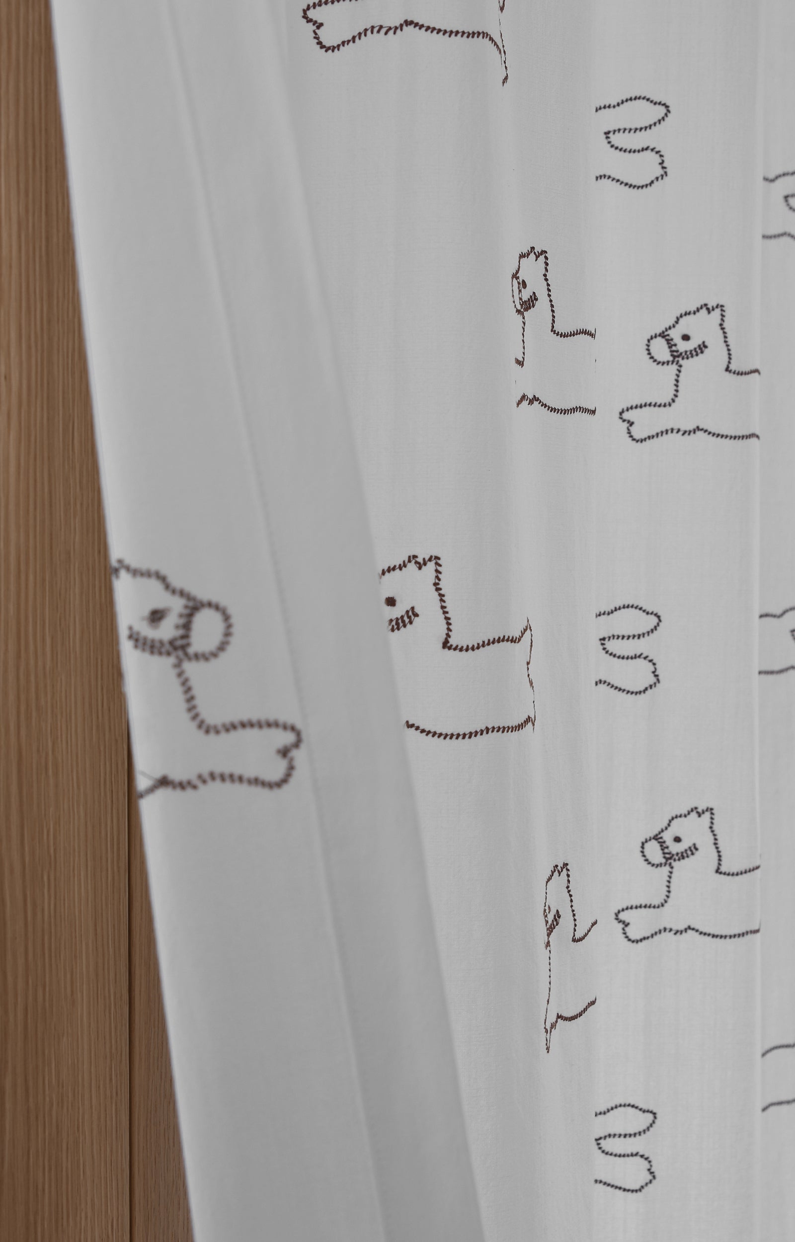 Kitty Bunny Pony Happy Pony Embroidery Curtain