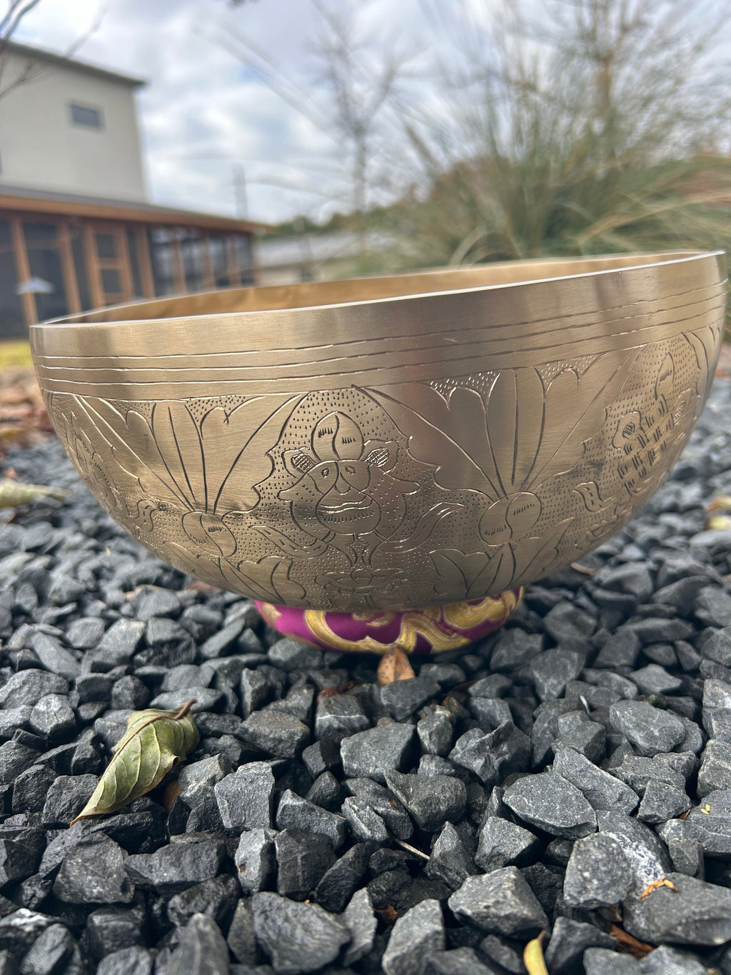 The Golden Leaf Bowl: 10.5 inch | 3rd Octave Subtle Etchings - view 3