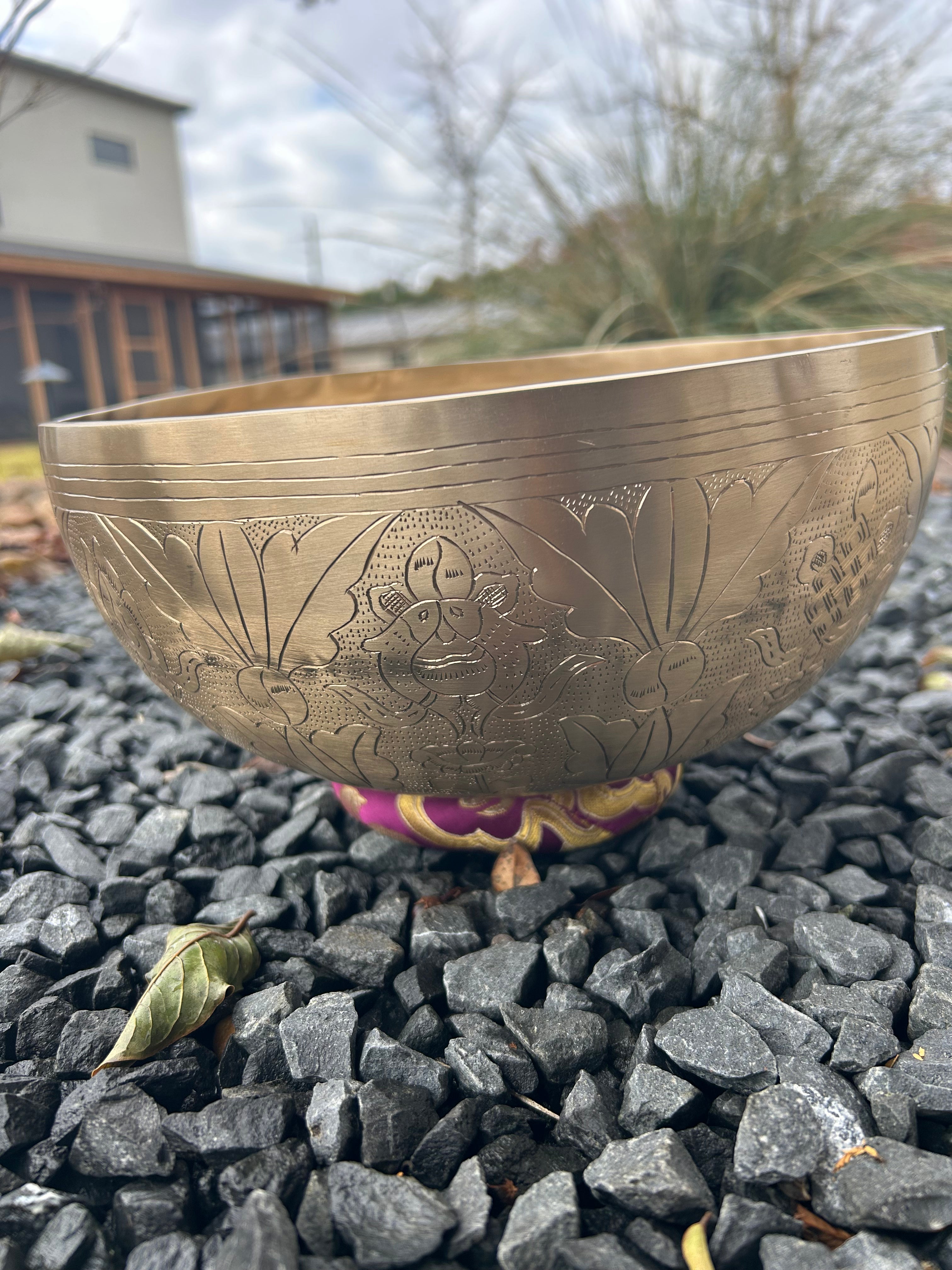 The Golden Leaf Bowl: 10.5 inch | 3rd Octave Subtle Etchings - view 3