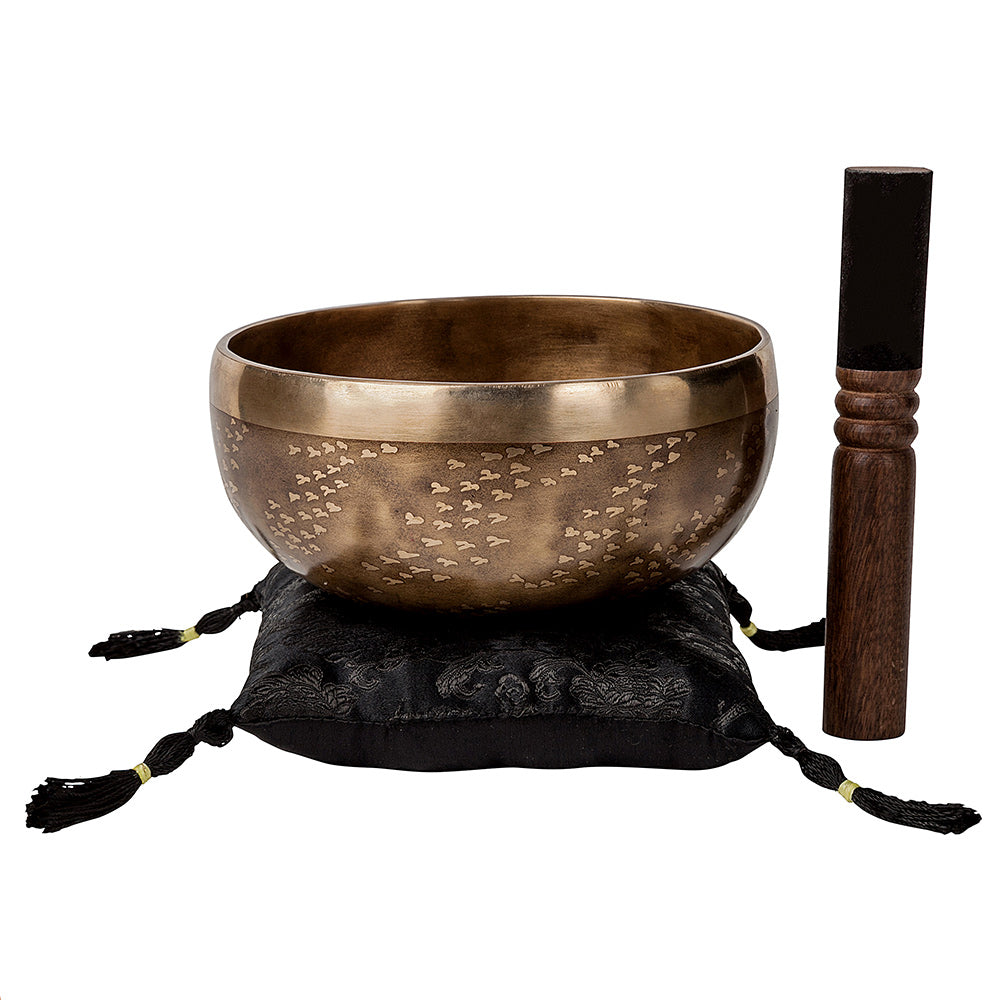 The Tree of Life Bowl: 6 Inch | Limited Design Handmade Bronze Singing Bowl From Nepal - view 2