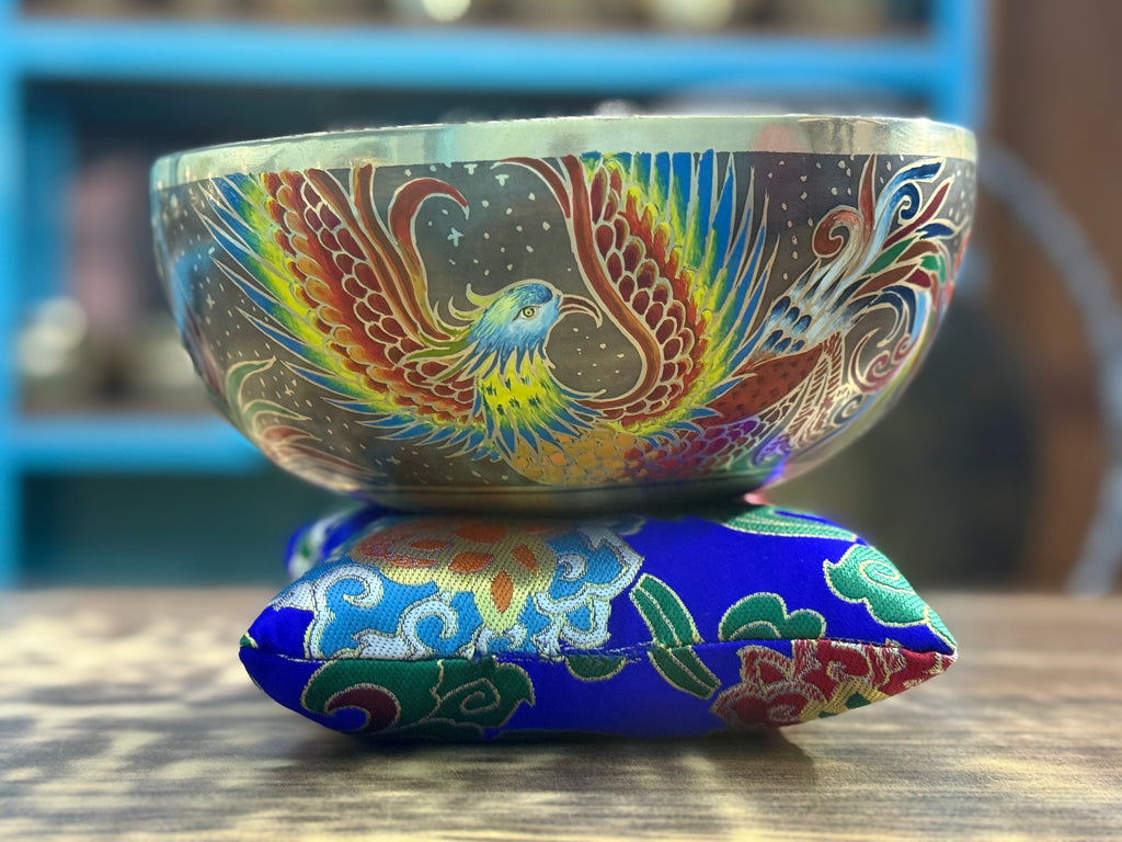 The Dancing Water Bowl I 9 Inch Hand-Painted Singing Bowl I Limited Edition Run. - view 4