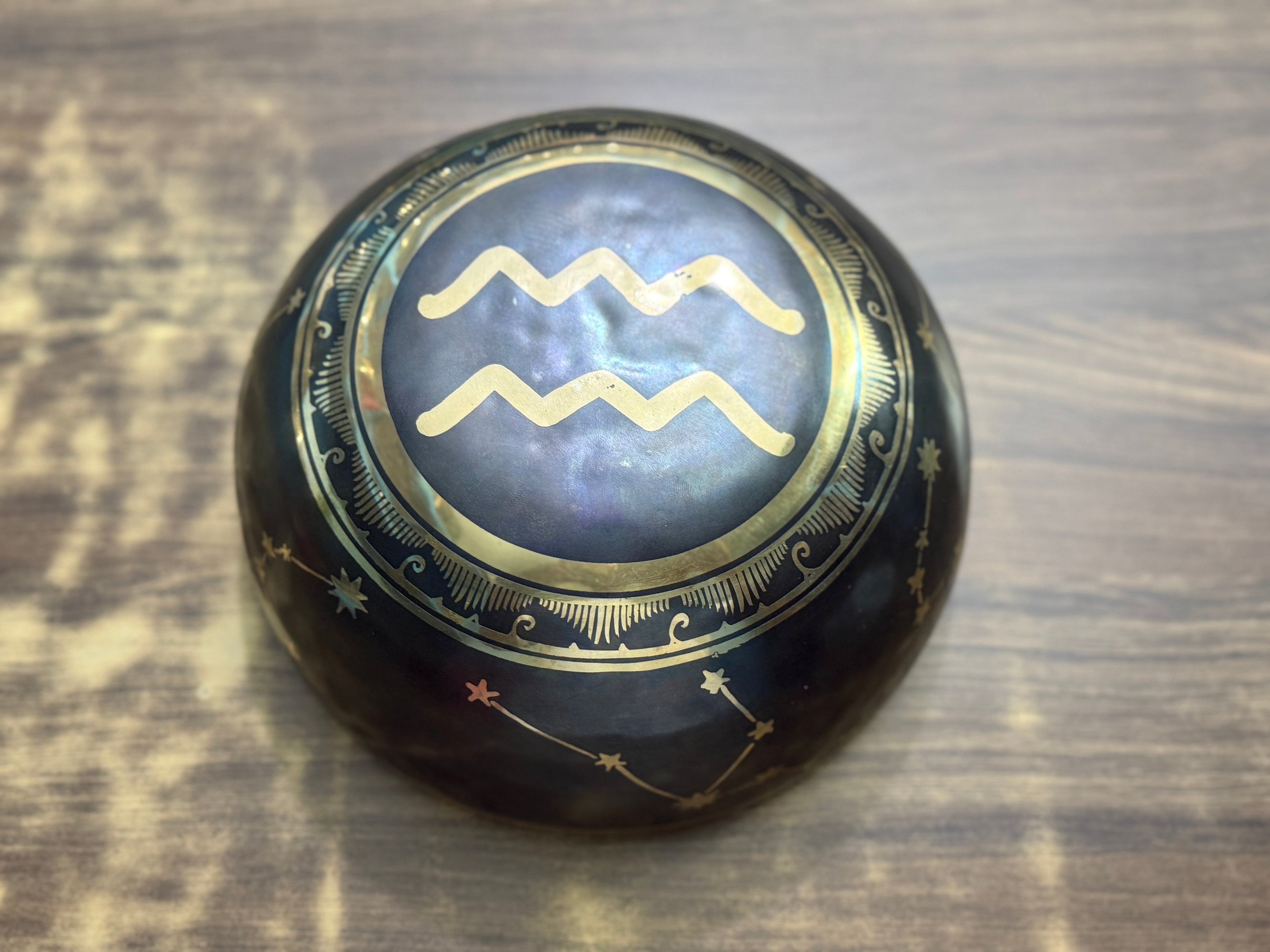 The Aquarius Singing Bowl - 9 inch Large | Handmade In Nepal - view 2