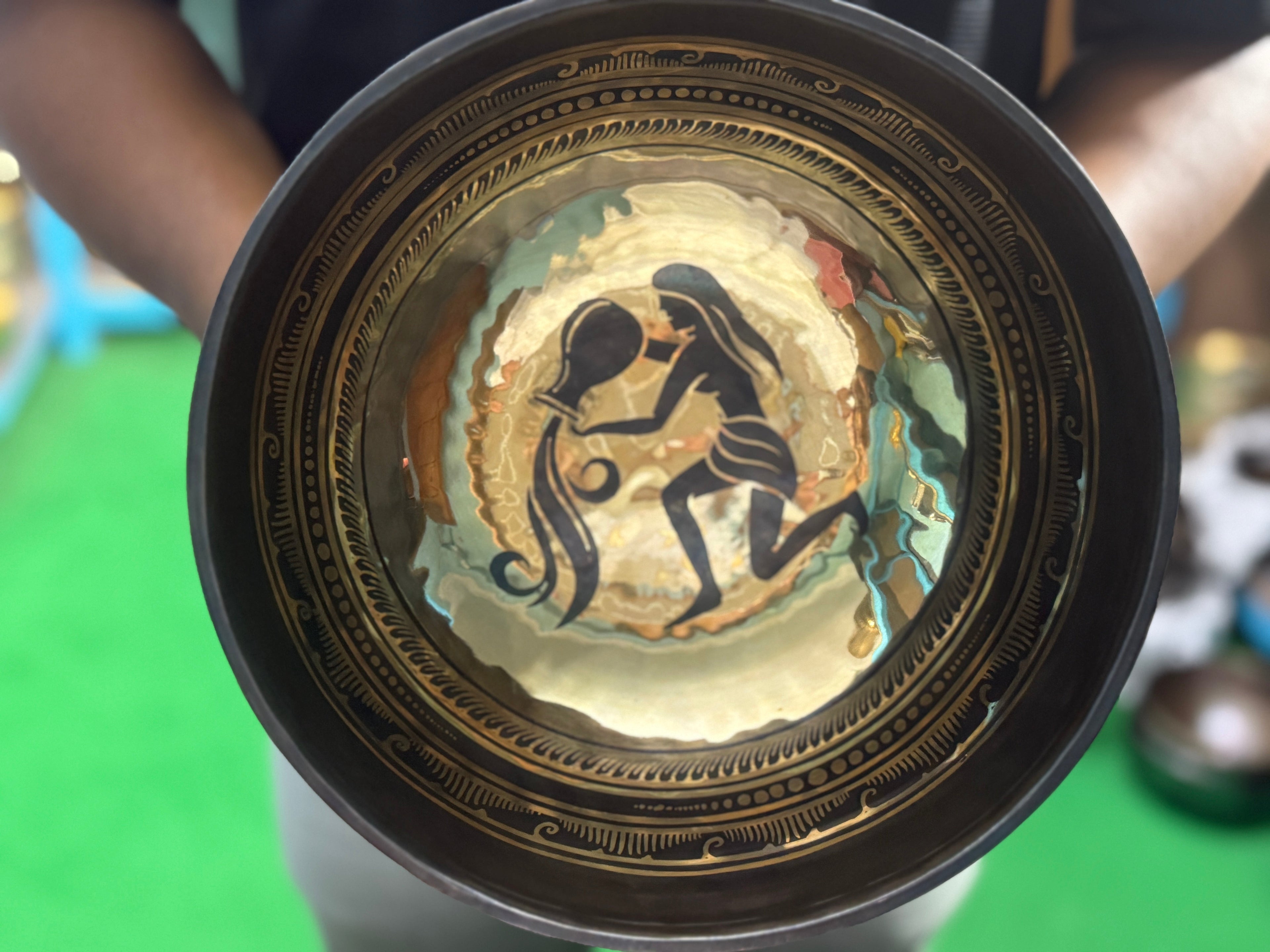 The Aquarius Singing Bowl - 9 inch Large | Handmade In Nepal - view 6