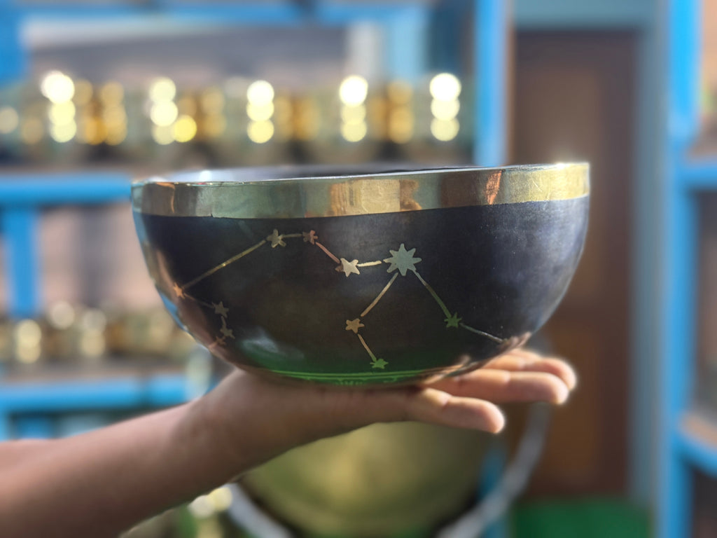 The Aquarius Singing Bowl - 9 inch Large | Handmade In Nepal - view 3