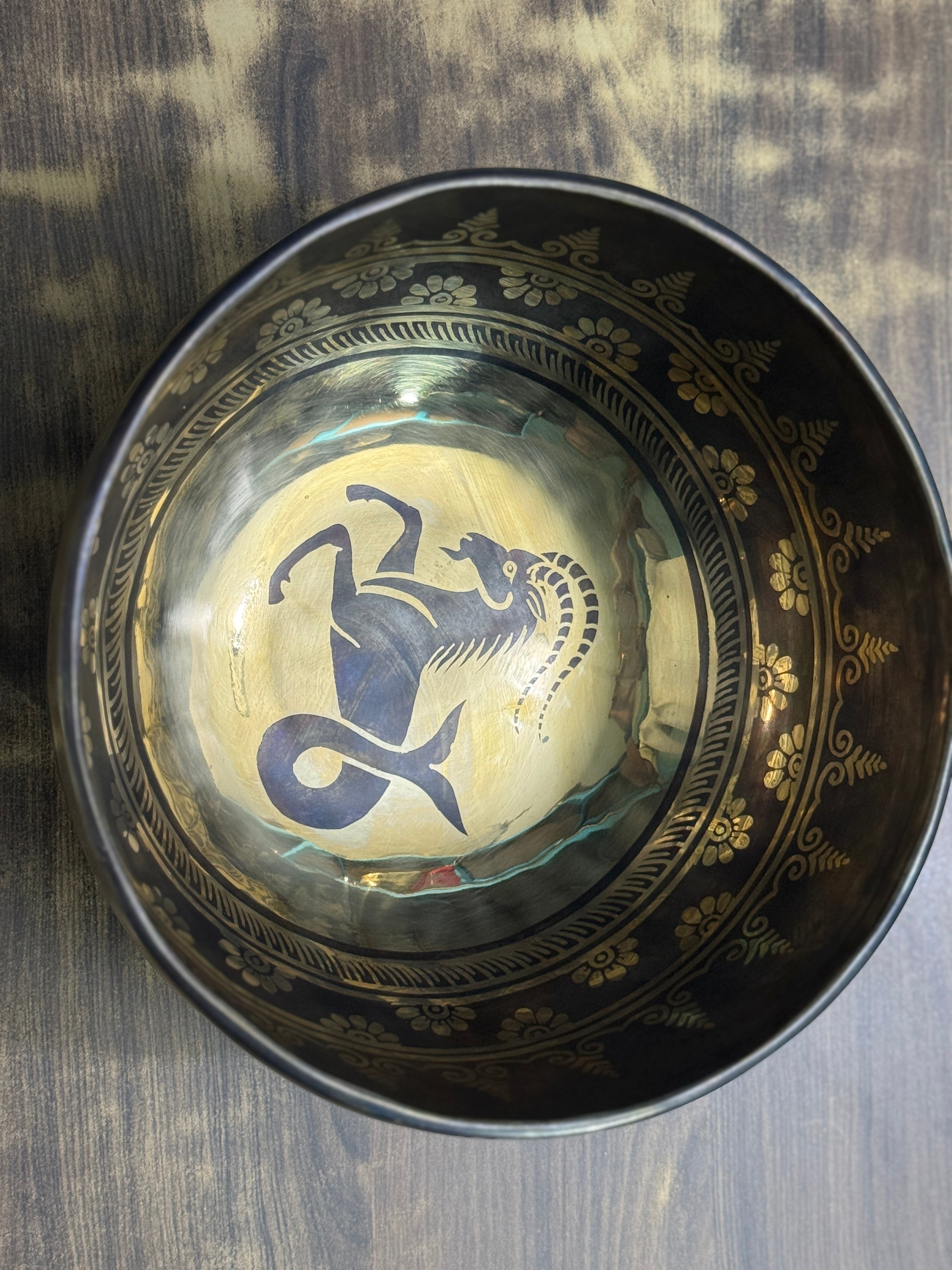 The Capricorn Singing Bowl - 9 inch Large | Handmade In Nepal - view 6