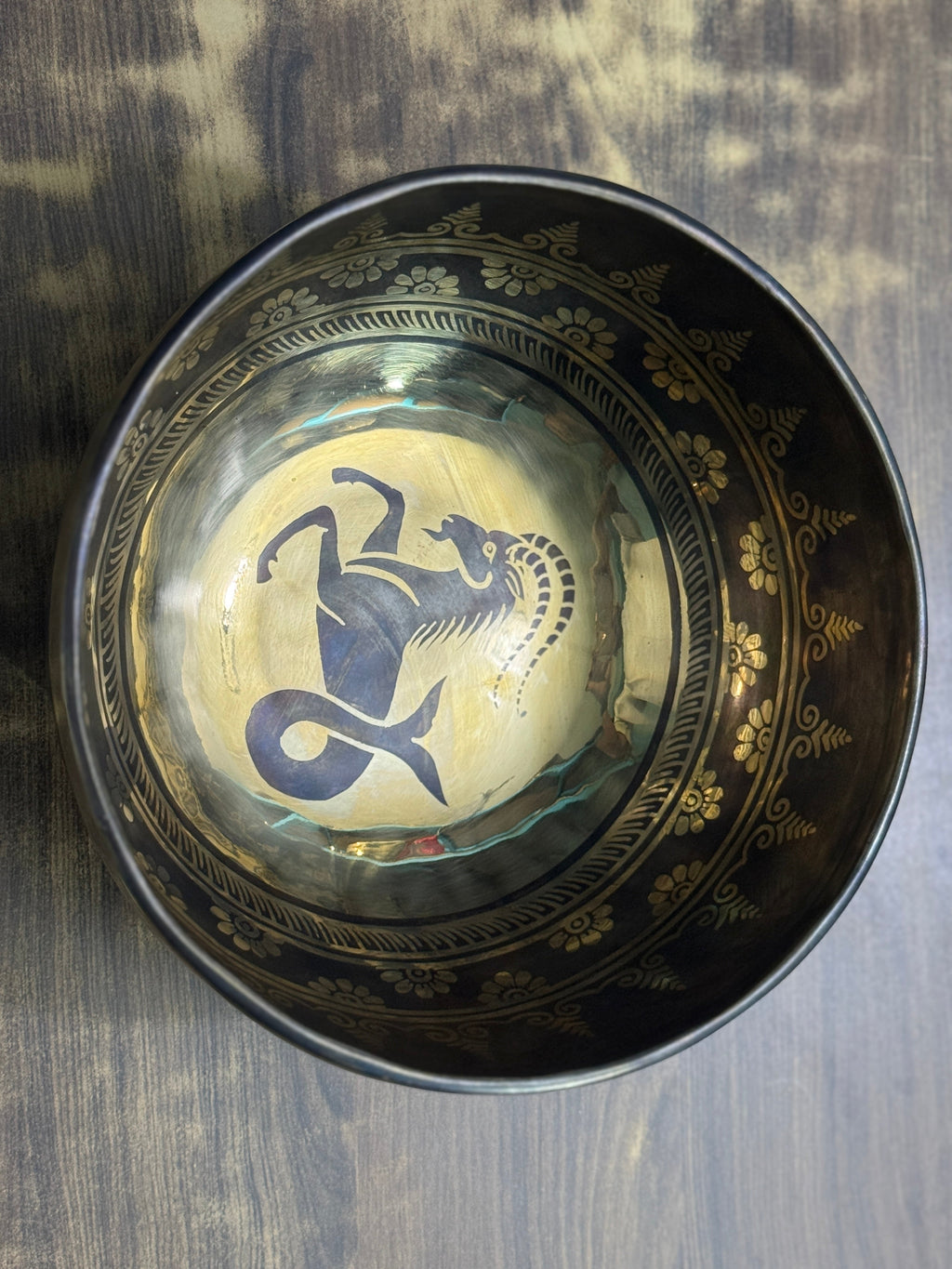 The Capricorn Singing Bowl - 9 inch Large | Handmade In Nepal - view 8