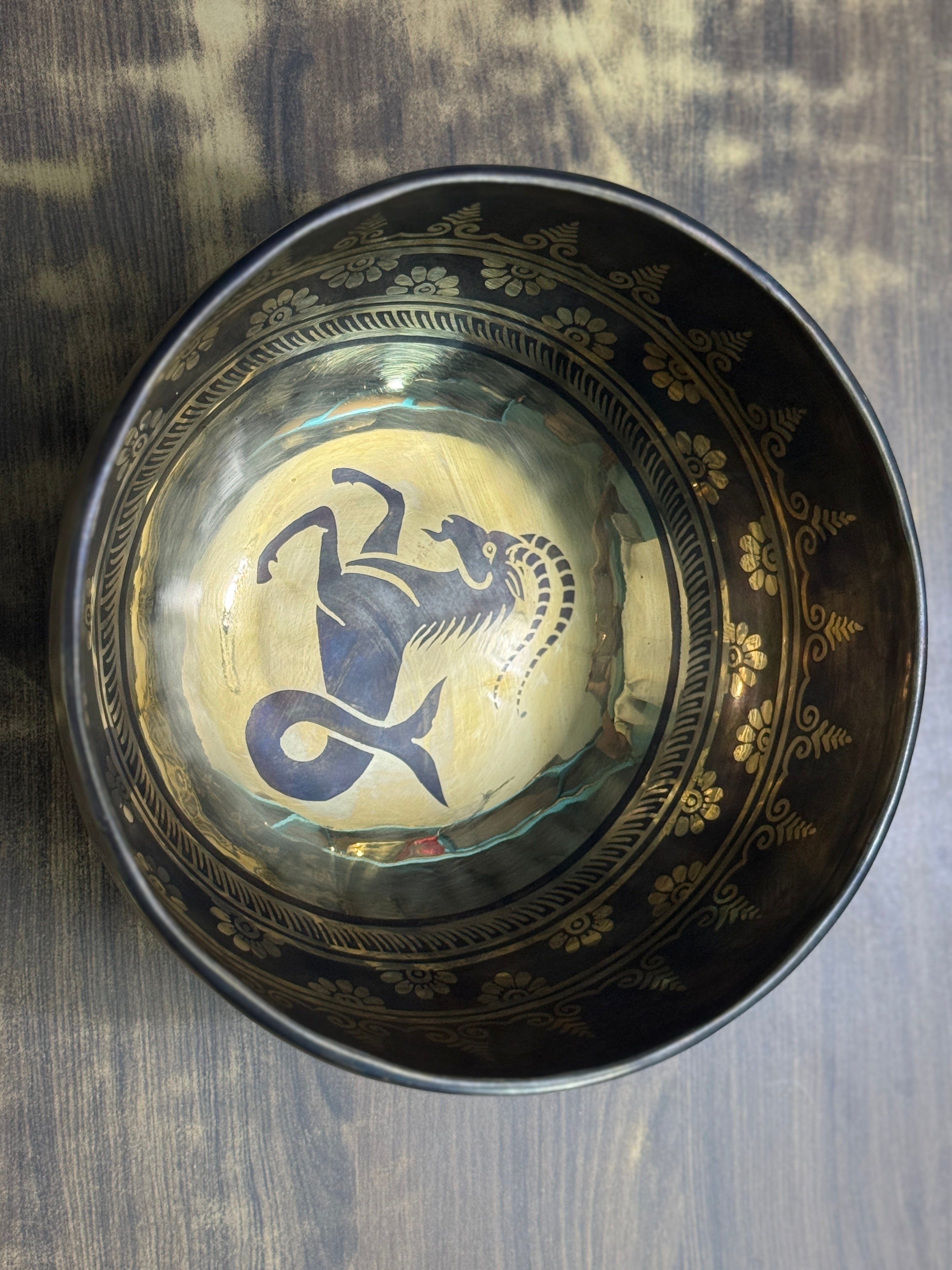 The Capricorn Singing Bowl - 9 inch Large | Handmade In Nepal - view 8