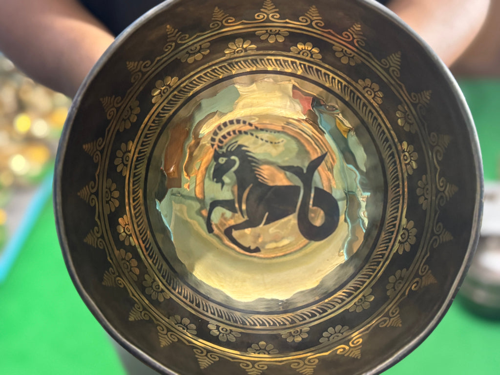 The Capricorn Singing Bowl - 9 inch Large | Handmade In Nepal
