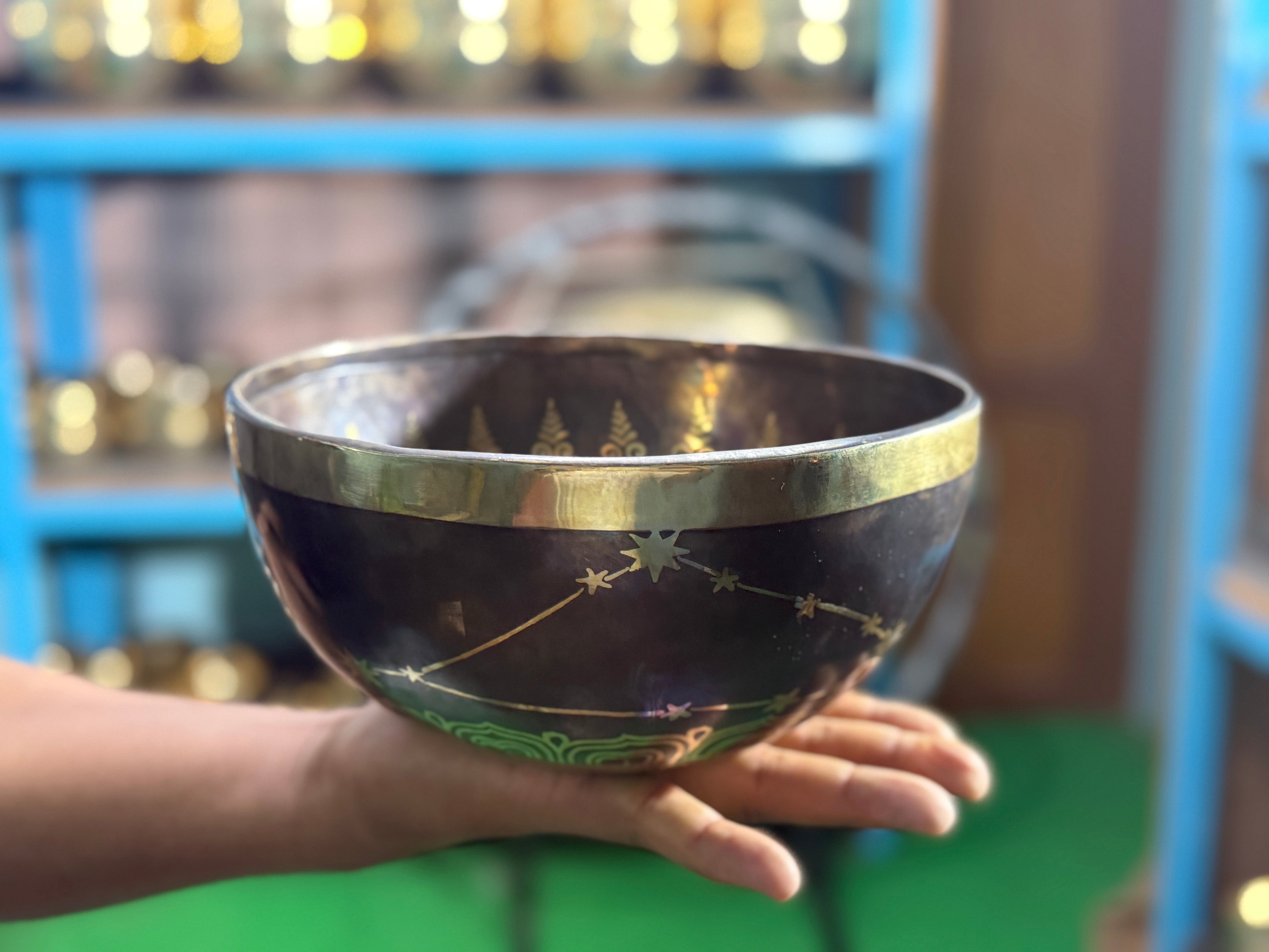 The Capricorn Singing Bowl - 9 inch Large | Handmade In Nepal - view 5