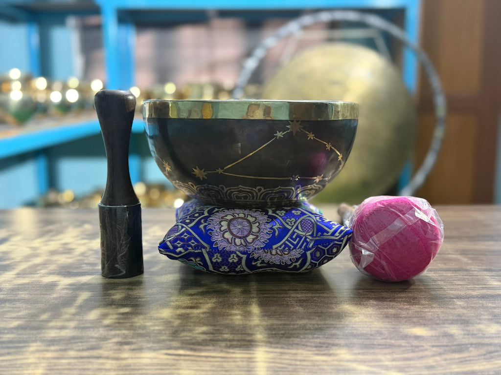 The Capricorn Singing Bowl - 9 inch Large | Handmade In Nepal - view 4
