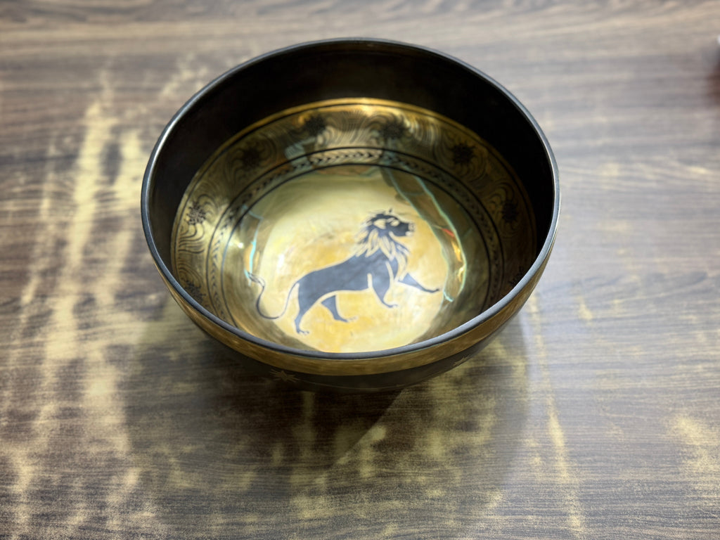 The Leo Singing Bowl - 9 inch Large | Handmade In Nepal - view 5