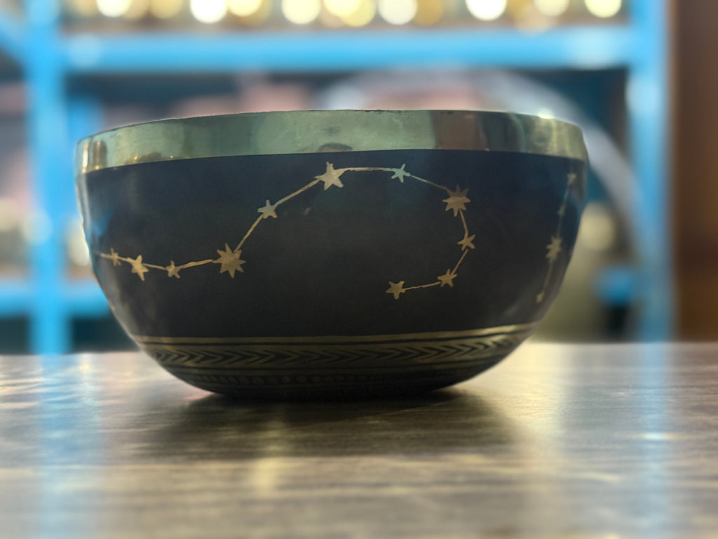 The Scorpio Singing Bowl - 9 inch Large | Handmade In Nepal - view 4