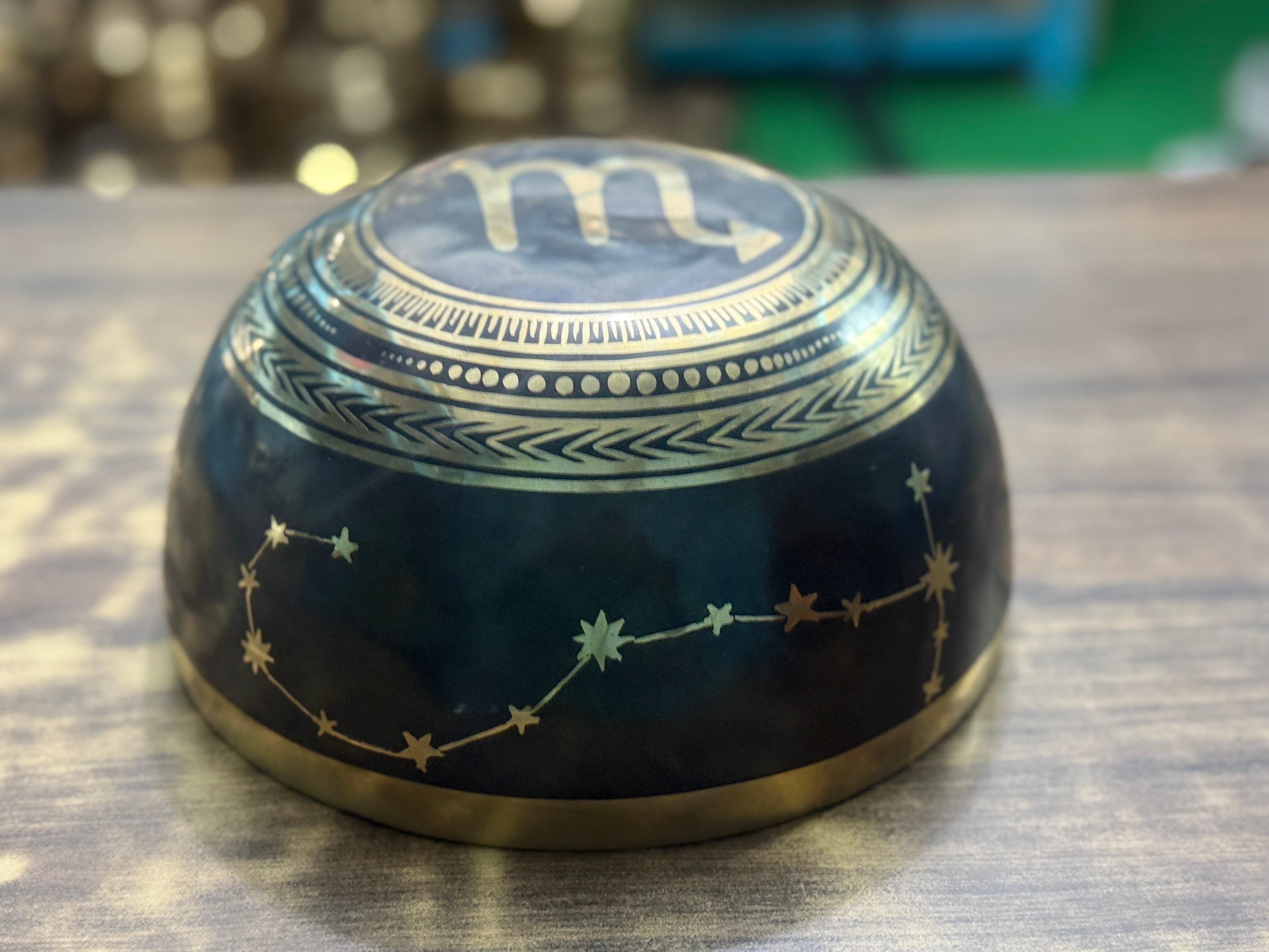 The Scorpio Singing Bowl - 9 inch Large | Handmade In Nepal - view 6