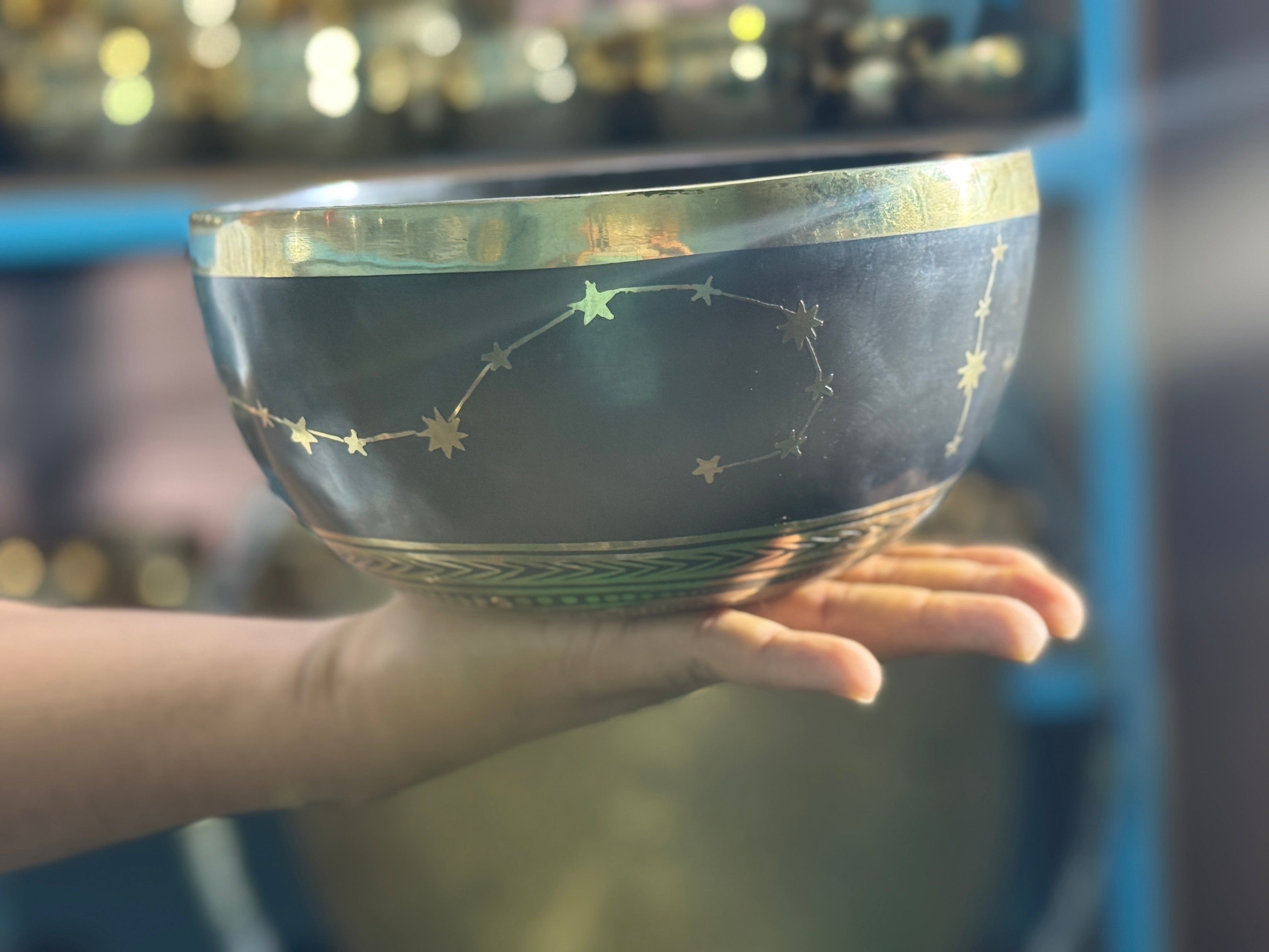 The Scorpio Singing Bowl - 9 inch Large | Handmade In Nepal - view 3