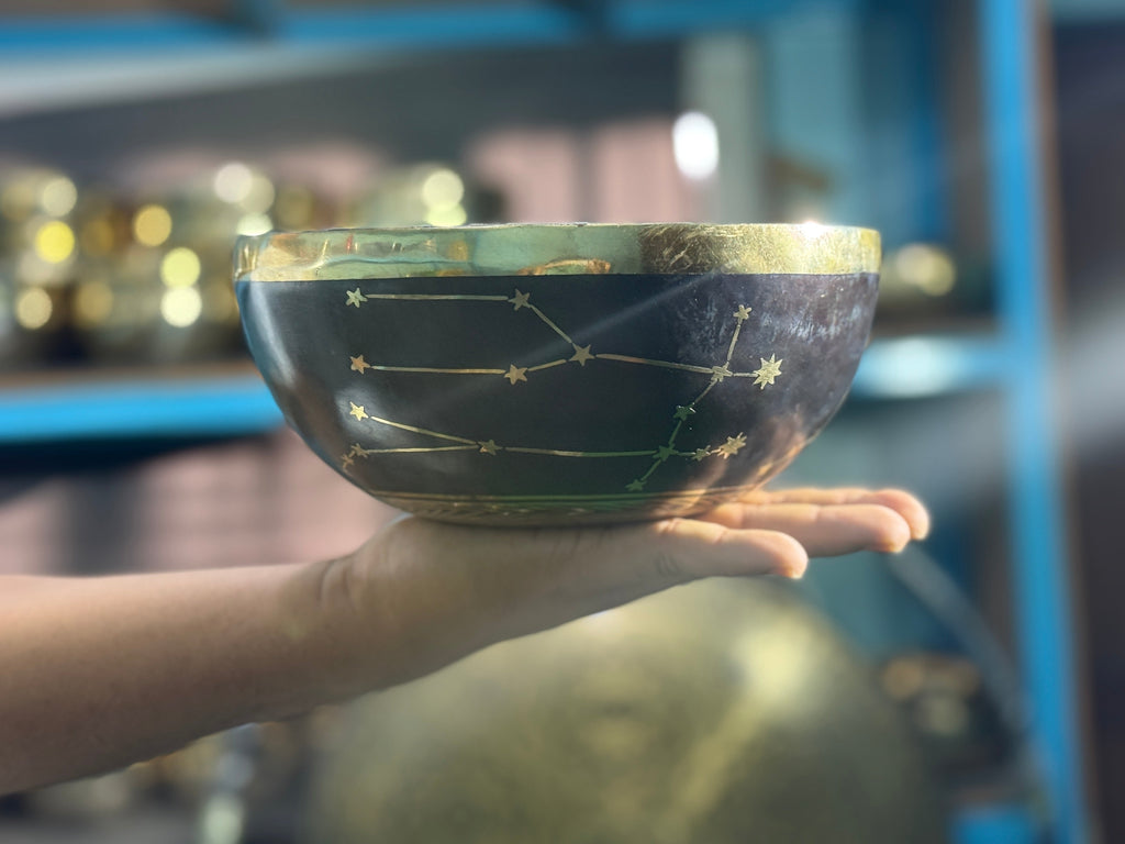 The Gemni Singing Bowl - 9 inch Large | Handmade In Nepal - view 3