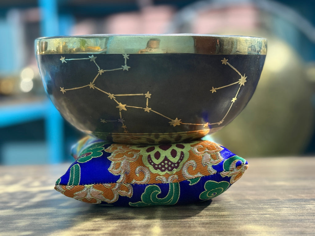 The Sagittarius Singing Bowl - 9 inch Large | Handmade In Nepal - view 5