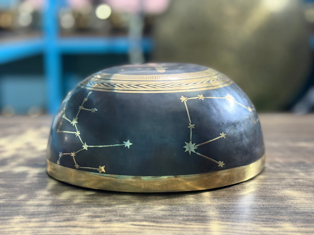 The Sagittarius Singing Bowl - 9 inch Large | Handmade In Nepal - view 8