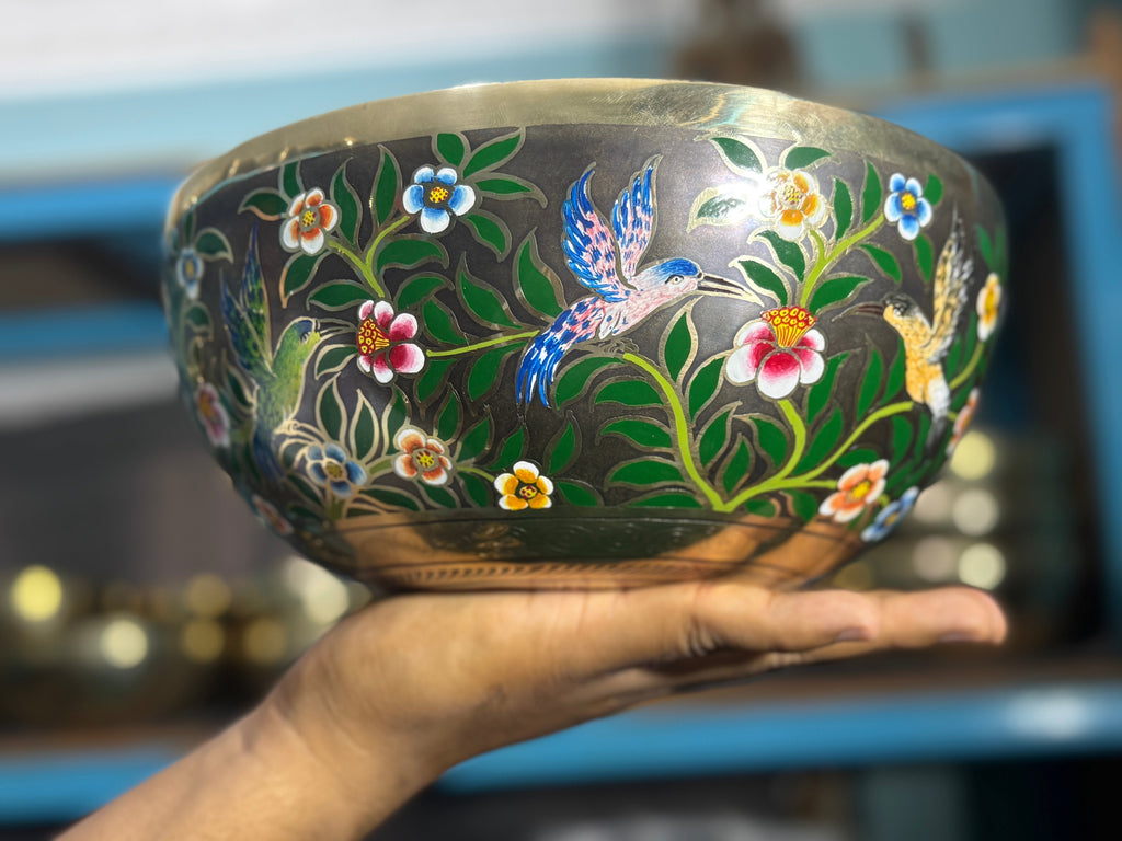 The Hummingbird's Garden. 8.5 Inch Hand-Painted Singing Bowl. Limited Edition Run - view 7