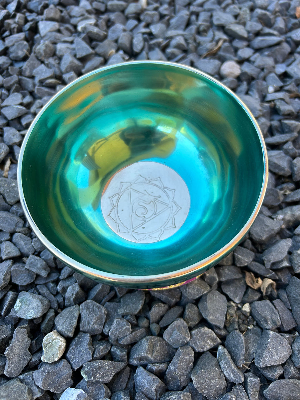 The Ohm Store 5.25 Inch 4th Octave G-Note Throat Chakra Bowl - view 3