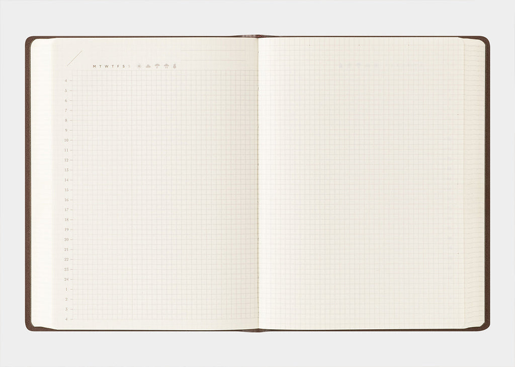 Midori Hibino A6 Two-Page-A-Day Free Diary