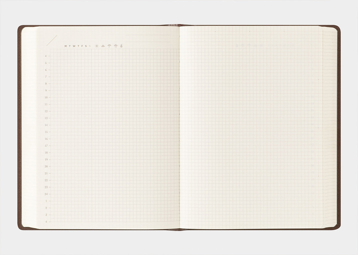 Midori Hibino A6 Two-Page-A-Day Free Diary
