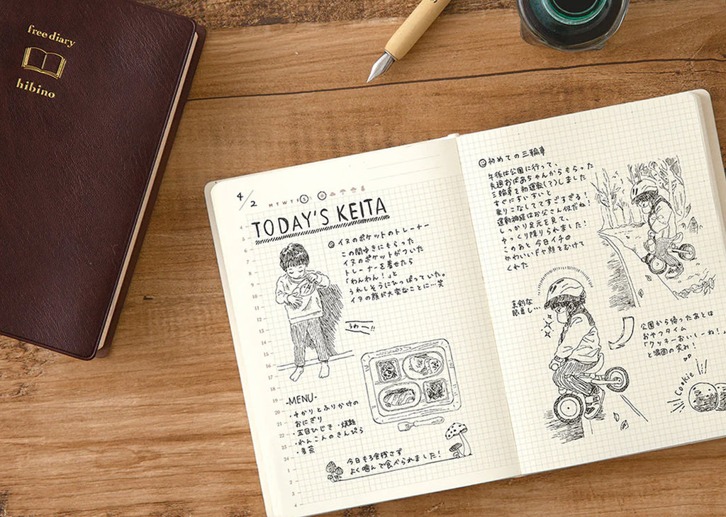 Midori Hibino A6 Two-Page-A-Day Free Diary