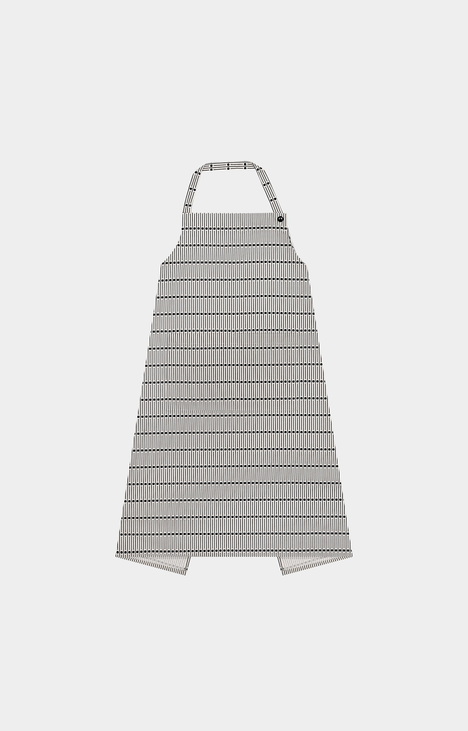 Kitty Bunny Pony Miller Black Wide Apron