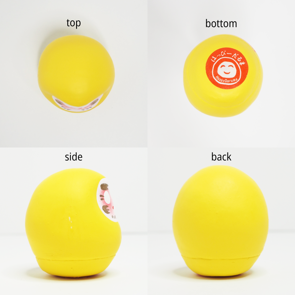 Nippon Kodo Daruma Doll - Yellow (Focus)