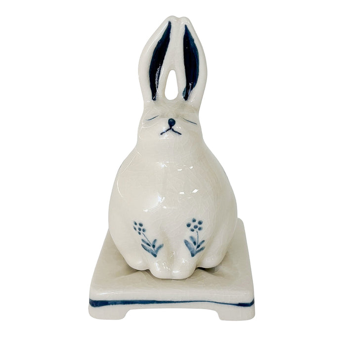 Nippon Kodo PORCELAIN INCENSE BURNER - Rabbit (White Finish)