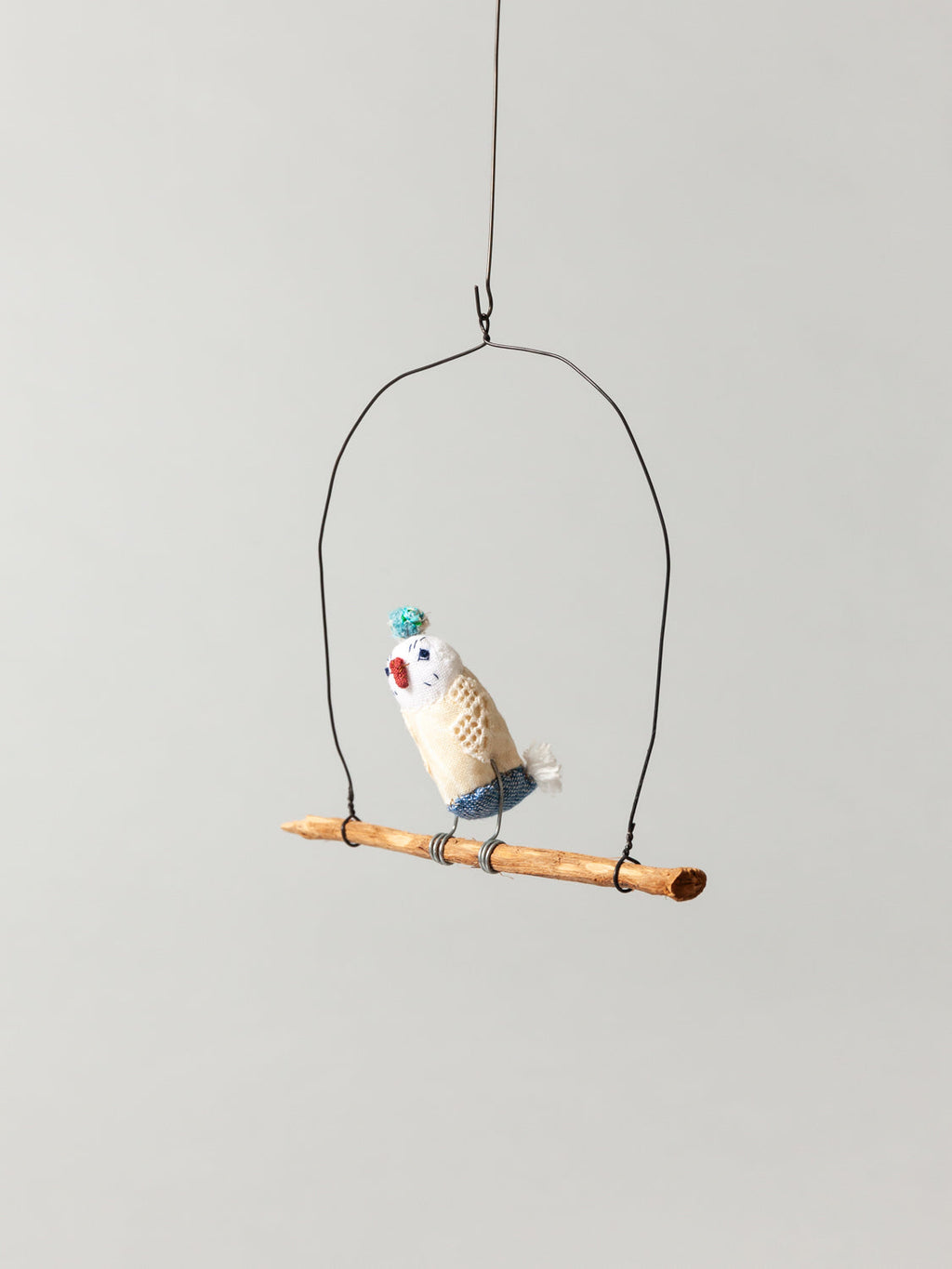 Rikumo Roost Wire Bird Mobile - Blue Owl
