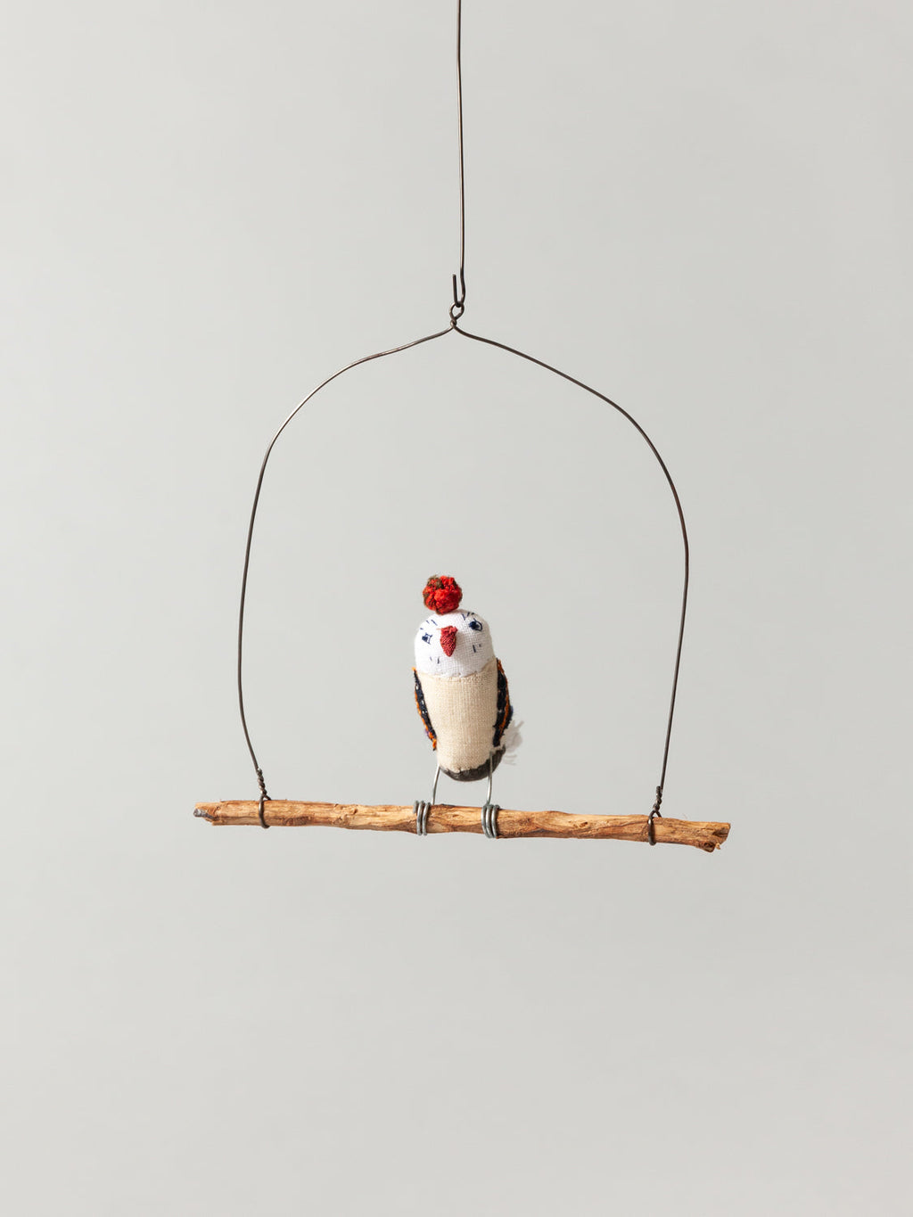 Rikumo Roost Wire Bird Mobile - Blue Owl