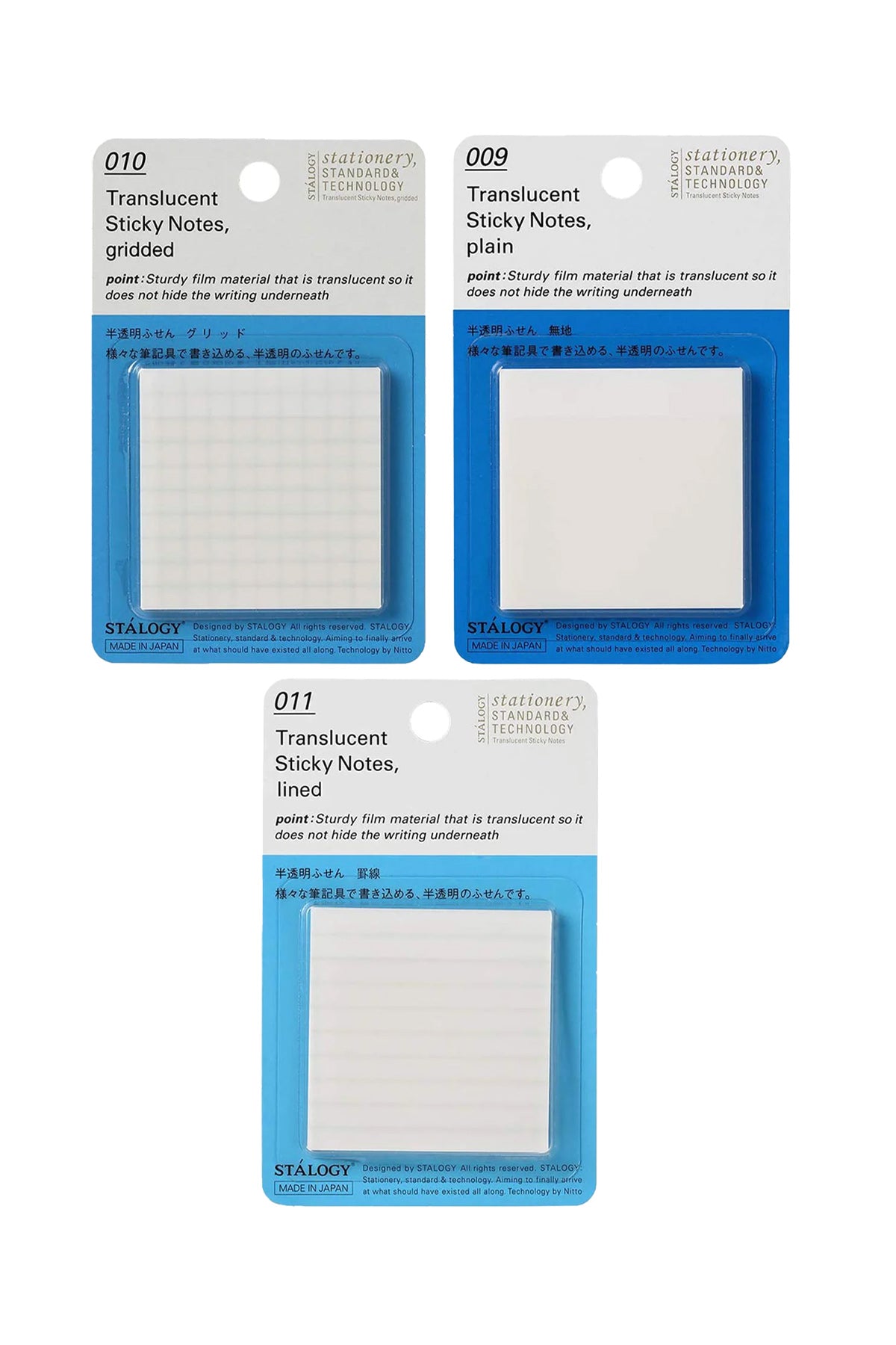 STÁLOGY STLOGY 009-011 Translucent Sticky Notes 50mm