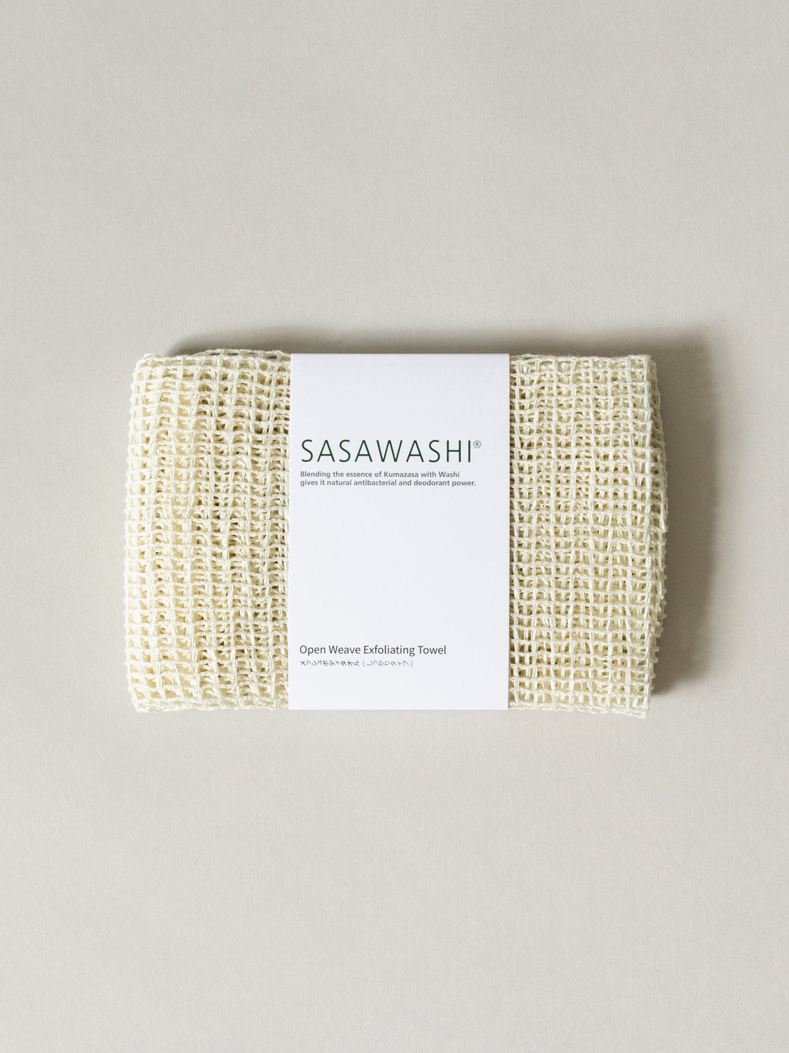 Rikumo Sasawashi Open Weave Exfoliating Towel