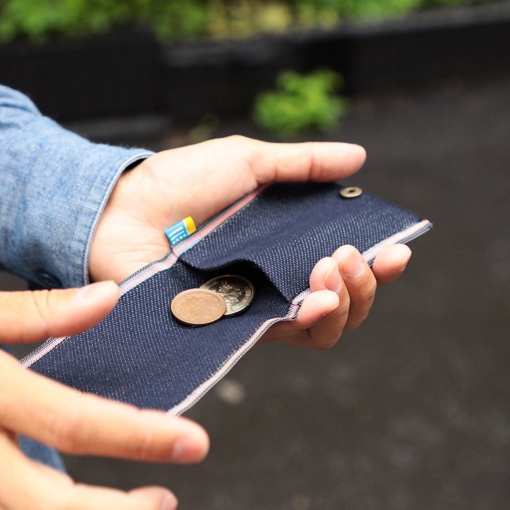 BEAMS JAPAN Takata x BEAMS Japan Denim Logo Coin Purse
