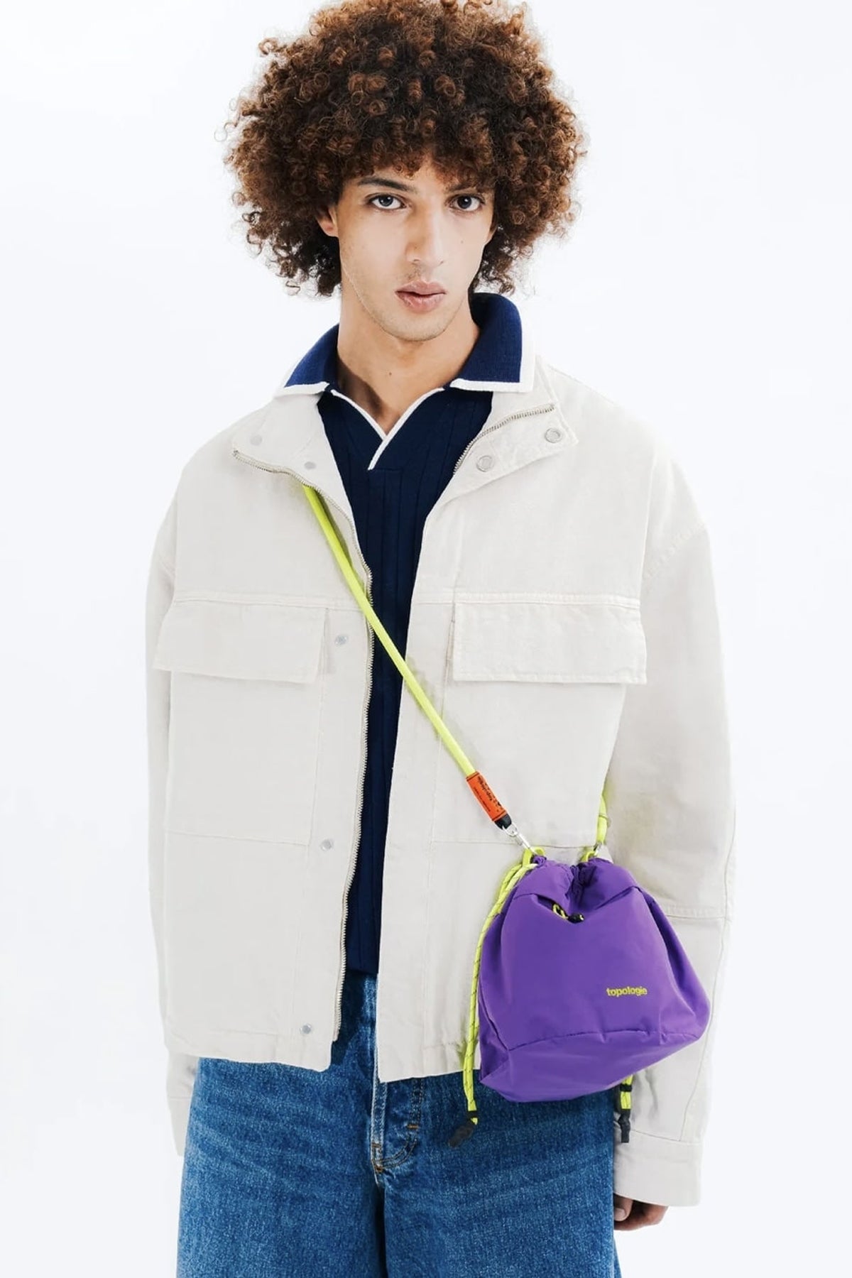 Topologie Reversible Bucket Bag / Electric Purple Neon Yellow Tech Sateen