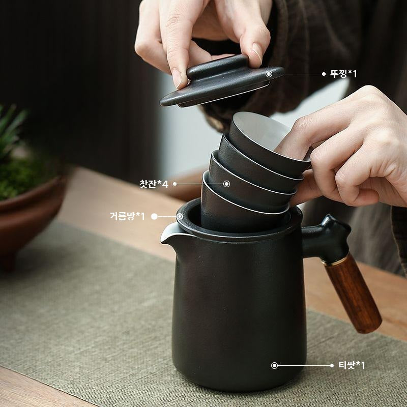 KOHGANE Korean Tea Ceremony Tea Set Strainer Ceramic - Tea Ritual Object - view 2