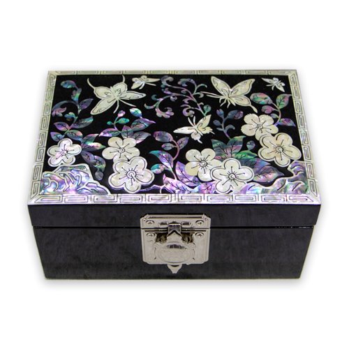 Najeon Mother-of-Pearl Jewelry Box - Butterfly, 1 - Tier (by Oh Myung - ho)