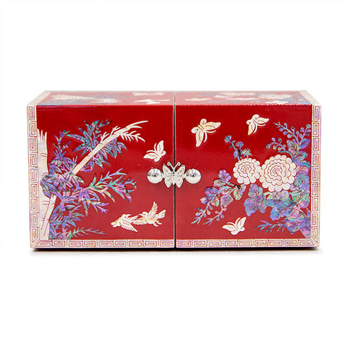 Najeon Mother-of-Pearl Jewelry Box - Red, Medium (by Oh Myung - ho) - view 4