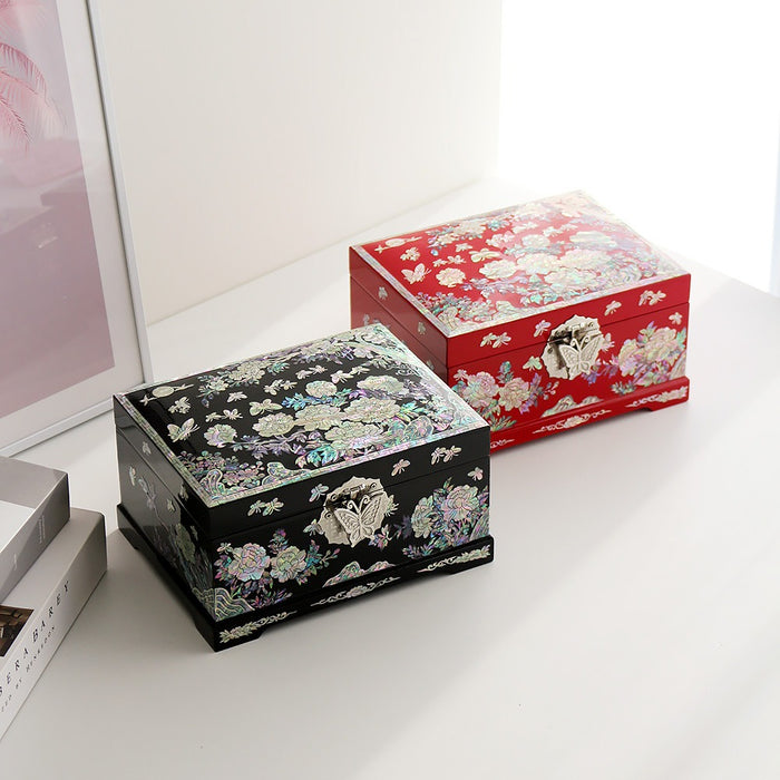Najeon Mother-of-Pearl Jewelry Box — Peony 18cm