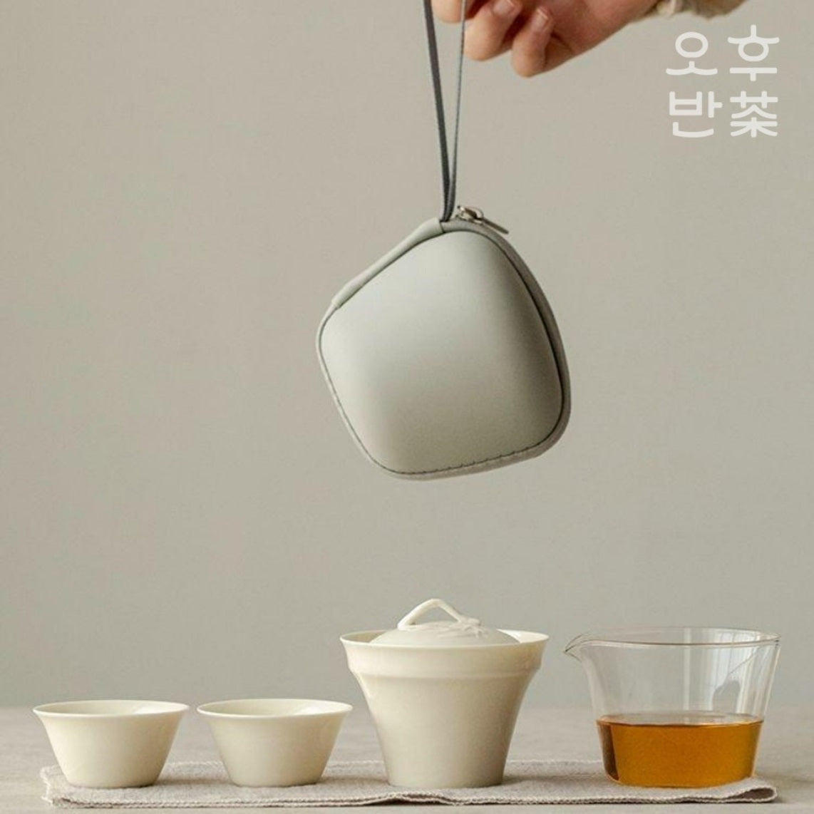 KOHGANE Korean Tea Ceremony Tea Set Ceramic Portable - Tea Ritual Object