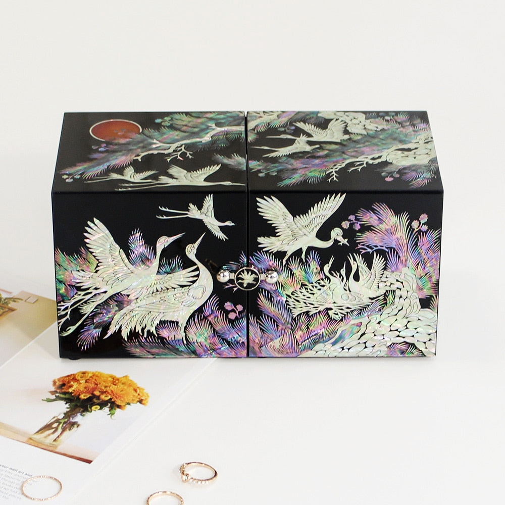 Najeon Mother-of-Pearl Twin - Lid Box - Crane & Pine (XL) - view 2