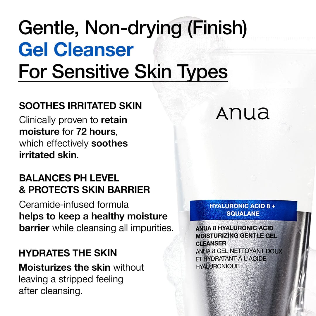 Anua 8 Hyaluronic Acid Moisturizing Gentle Gel Cleanser - view 3