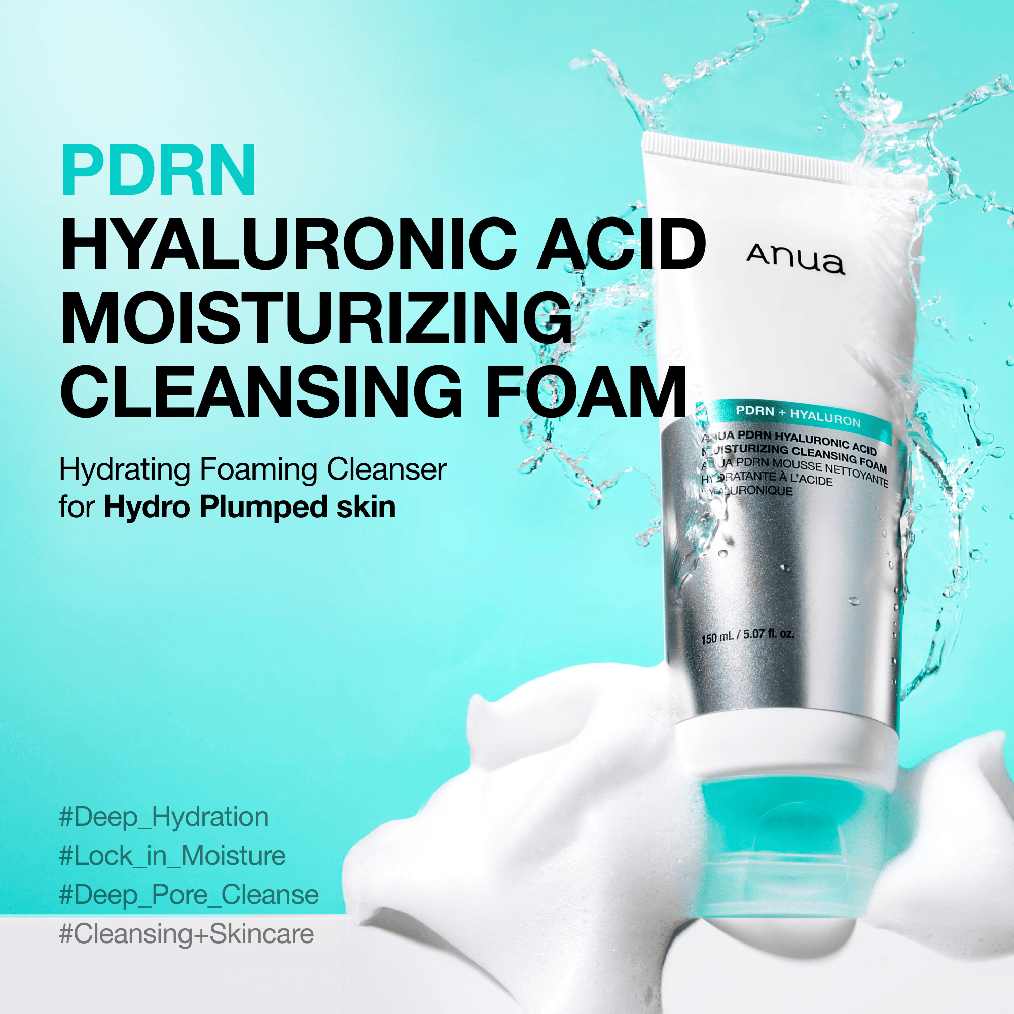 Anua PDRN Hyaluronic Acid Moisturizing Cleansing Foam - view 2