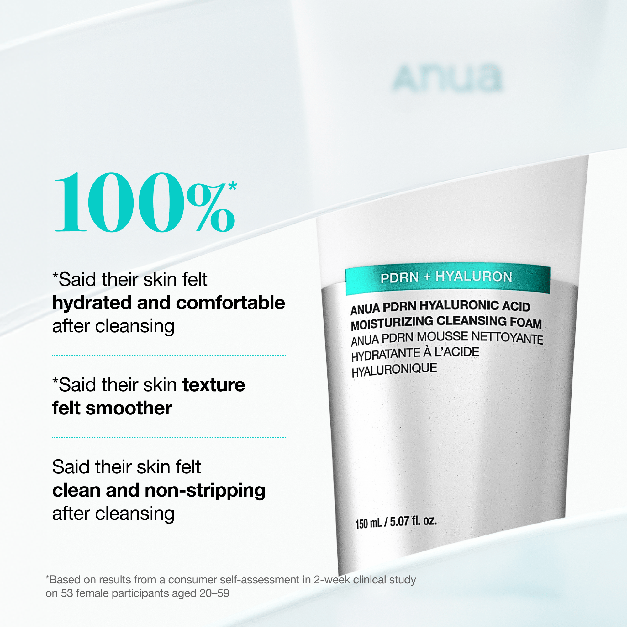 Anua PDRN Hyaluronic Acid Moisturizing Cleansing Foam - view 3
