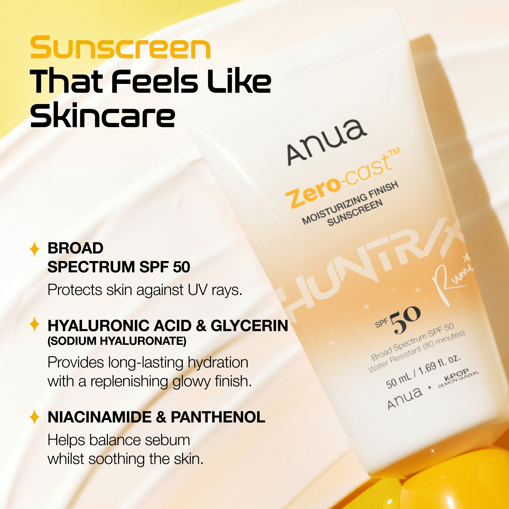 Anua Zero-Cast Moisturizing Sunscreen SPF 50 - view 4