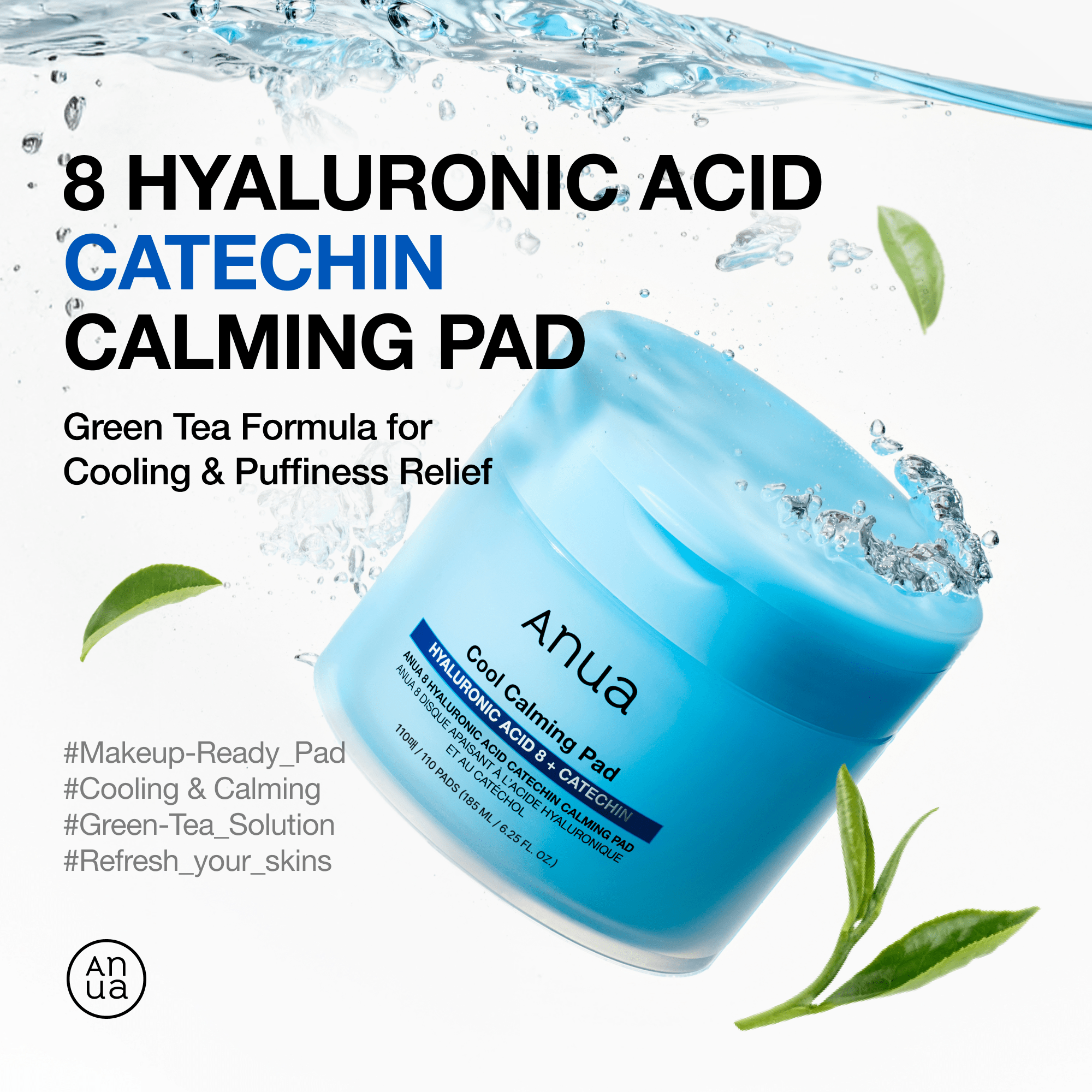 Anua 8 Hyaluronic Acid Catechin Calming Pad - view 2